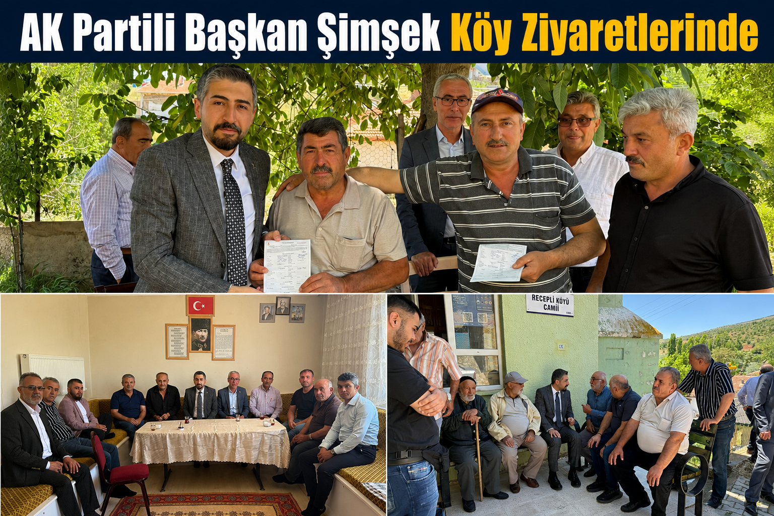 AK Parti Merkez İlçe Başkanı Emiroğlu Şimşek’ten Köy Ziyaretleri