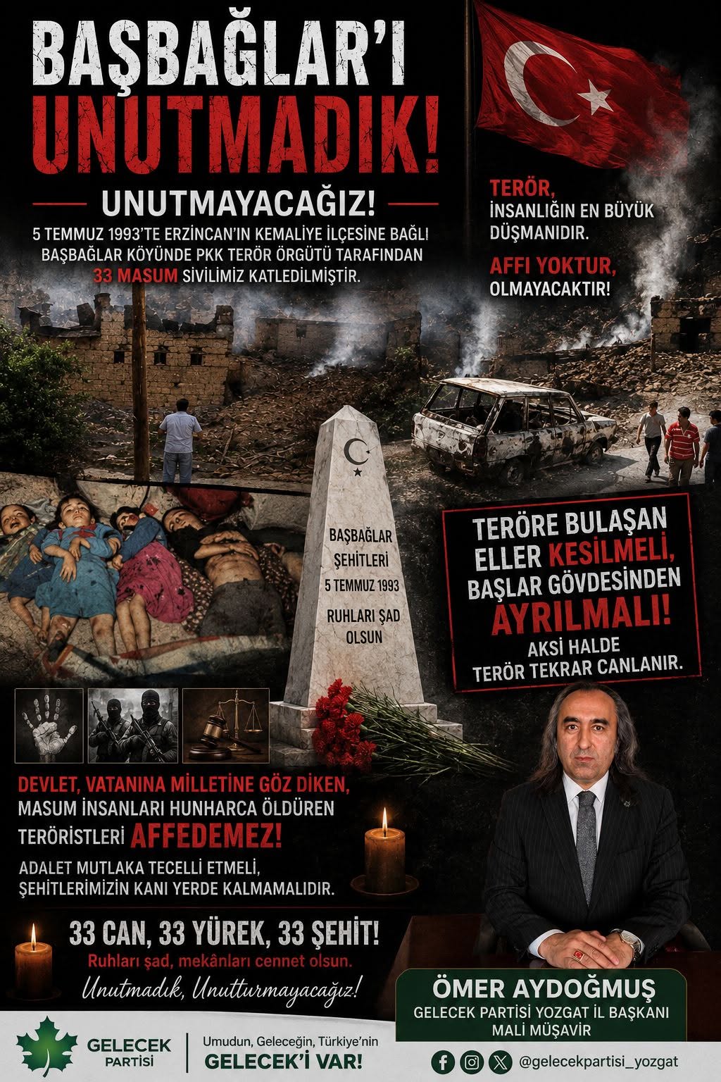 Ömer Aydoğmuş’tan Başbağlar Mesajı: “Teröre Asla Boyun Eğmeyeceğiz”