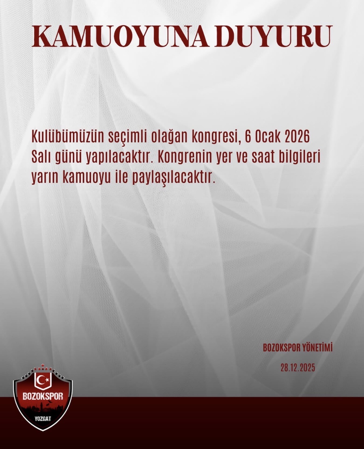 Yozgatspor Kongreye Gidiyor 