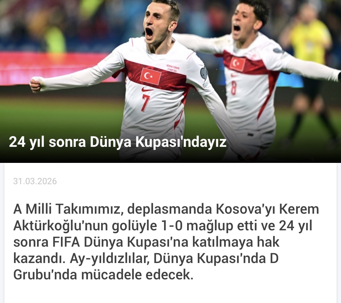 Milli Takımımız Dünya Kupasıda