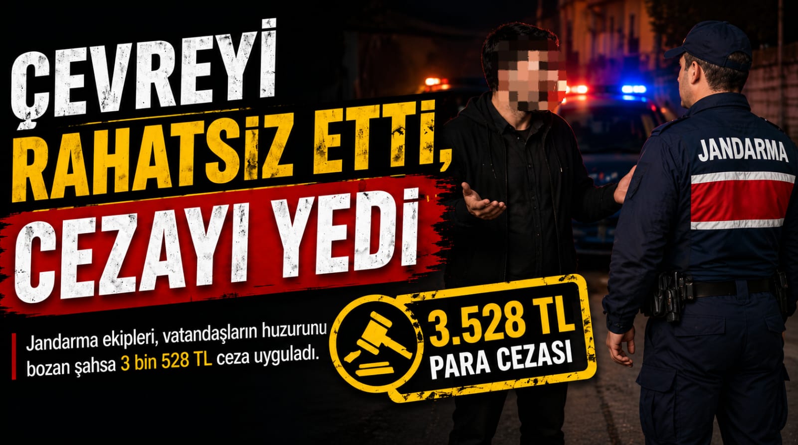 Yenifakılı’da Çevreyi Rahatsız Eden Şahsa Jandarmadan Ceza