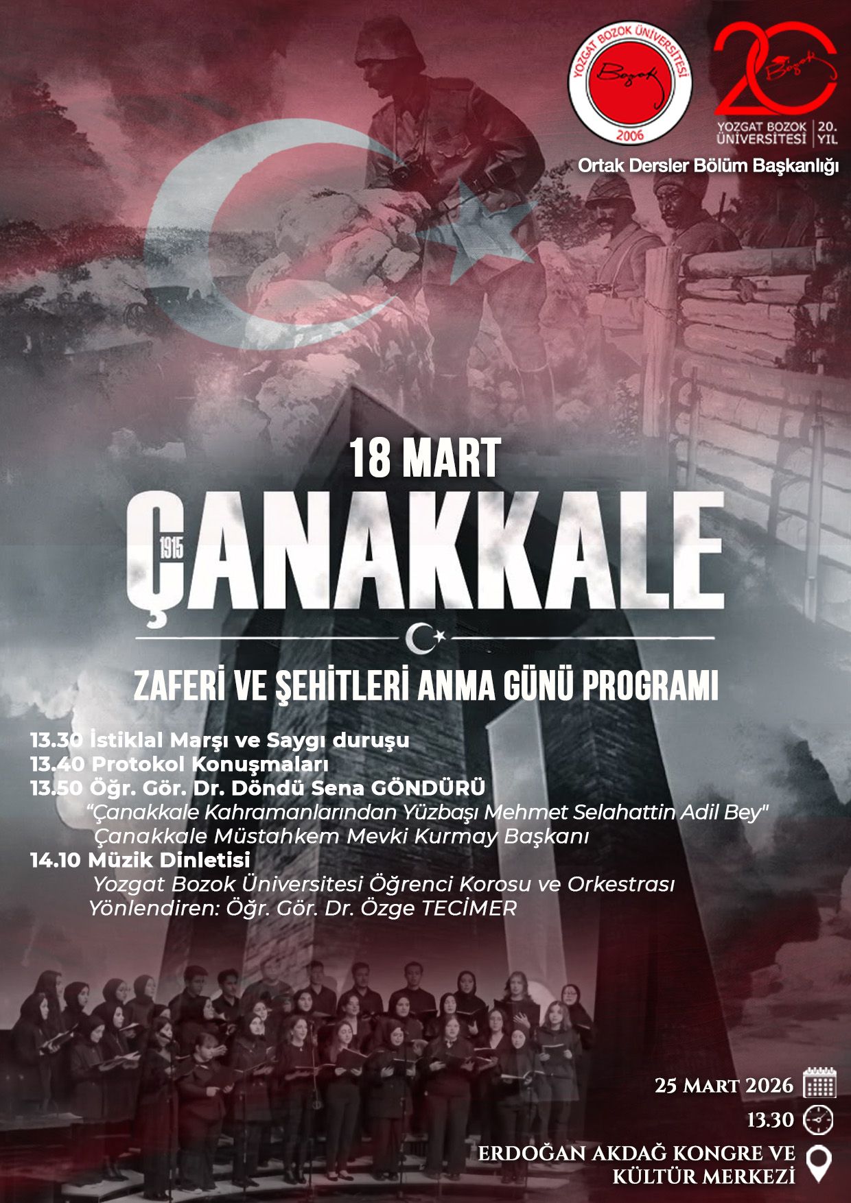 YOBÜ’de Çanakkale Ruhu Yeniden Canlanacak: Anma Programı 25 Mart’ta